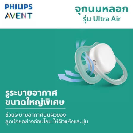 จุกนมหลอก ฟิลิปส์เอเวนท์  ULTRA AIR 0-6 เดือน สีฟ้า_4